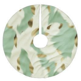 Saia Para Árvore De Natal De Poliéster Espingarda branca Dourada verde-mint