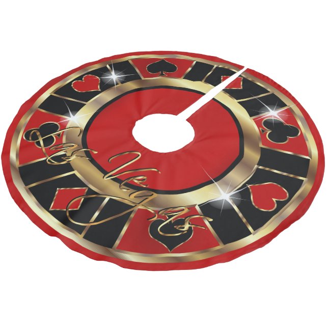 Saia Para Árvore De Natal De Poliéster Estilo de Natal Las Vegas (Inclinado)