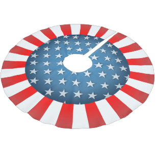 Saia Para Árvore De Natal De Poliéster Estilo star spangled