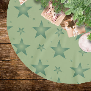 Saia Para Árvore De Natal De Poliéster Estrelas Elegante e Na moda em Verde Sage