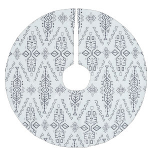 Saia Para Árvore De Natal De Poliéster Étnica Boho: Trendy-Drawn Manuscrito.