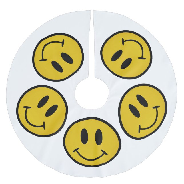 Saia Para Árvore De Natal De Poliéster face ouro (Frente)