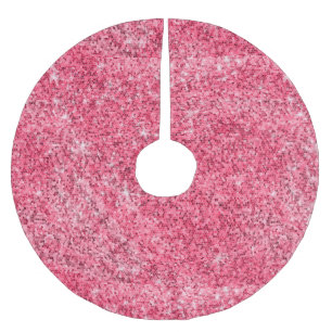 Saia Para Árvore De Natal De Poliéster Faísca de Sobrevivência Mágica de Natal Rosa Qu