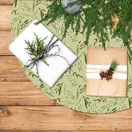 Saia Para Árvore De Natal De Poliéster Falda árbol navidad con diseño de hojas muérdago