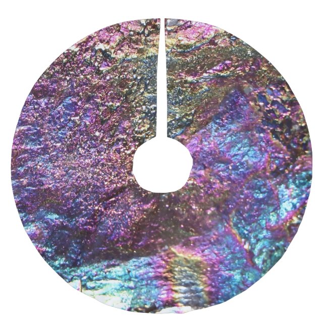 Saia Para Árvore De Natal De Poliéster Falln Rainbow Rocks (Frente)
