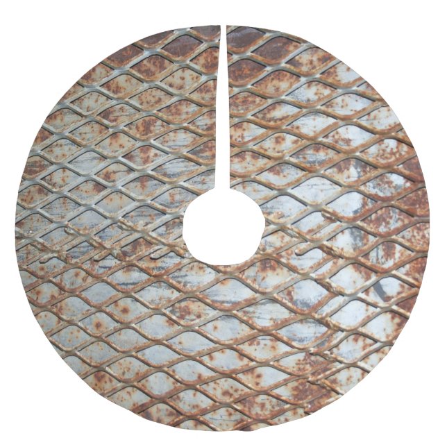 Saia Para Árvore De Natal De Poliéster Falln Rusty Grate (Frente)