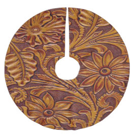 Saia Para Árvore De Natal De Poliéster Falso ocidental impressão de couro utilizado