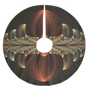 Saia Para Árvore De Natal De Poliéster Fantasy Construction Shiny Abstrato Fractal Art