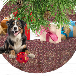 Saia Para Árvore De Natal De Poliéster Farmhouse Rustic Woolen Patterno Natal