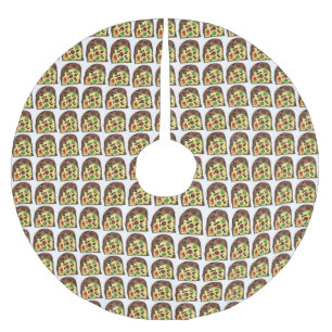 Saia Para Árvore De Natal De Poliéster Fatia de Festas de Férias de Férias de Natal