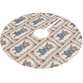 Saia Para Árvore De Natal De Poliéster Faux burlap skating Angel traditional Christmas