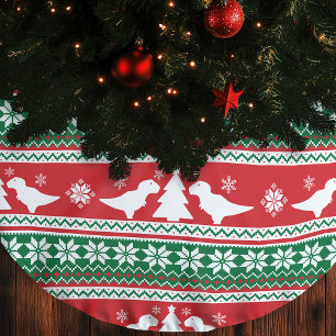 Saia Para Árvore De Natal De Poliéster Feira Nórdica Isle T-Rex Dinossauros