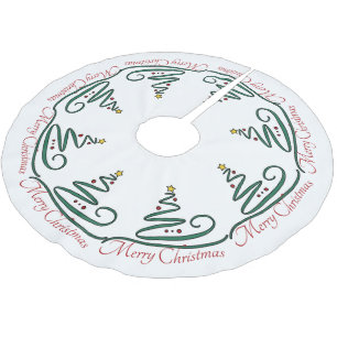 Saia Para Árvore De Natal De Poliéster Feliz Natal, Árvore de Natal Estilizada - Camisa