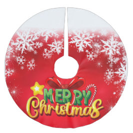 Saia Para Árvore De Natal De Poliéster Feliz Natal Natal Feliz Natal Vermelho Feriado Ver