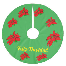 Saia Para Árvore De Natal De Poliéster Feliz Navitad - Camisa de Natal