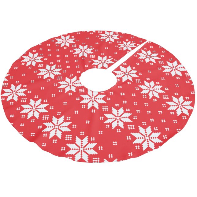 Saia Para Árvore De Natal De Poliéster Feliz padrão de Natal 5 (Inclinado)