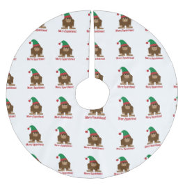 Saia Para Árvore De Natal De Poliéster Feliz Squatchmas!