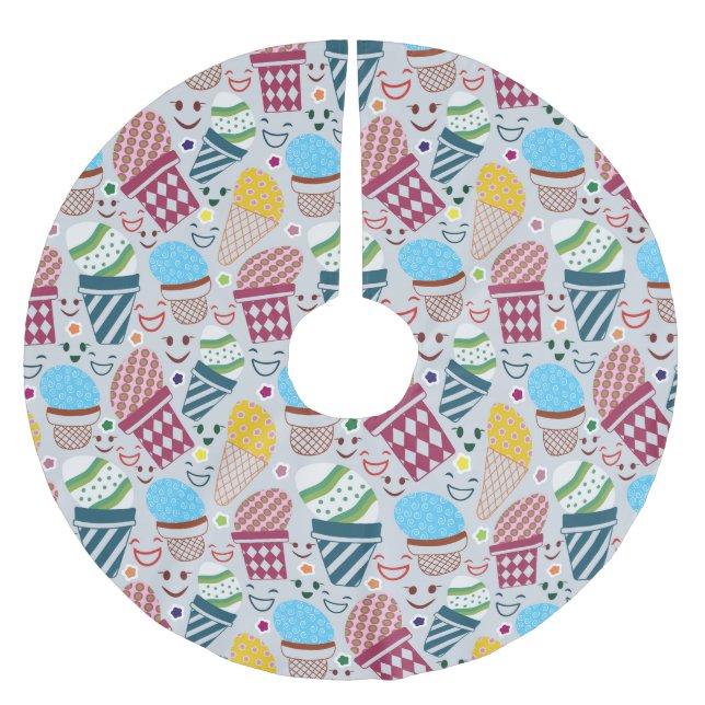 Saia Para Árvore De Natal De Poliéster Felz pascoa (Frente)