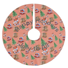 Saia Para Árvore De Natal De Poliéster Feriado