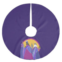 Saia Para Árvore De Natal De Poliéster Feriado de Natal de Três Homens Sábios