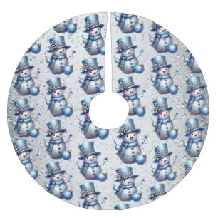 Saia Para Árvore De Natal De Poliéster Feriados de inverno elegantes do Natal Snowman