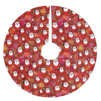 Saia Para Árvore De Natal De Poliéster FESSanta Claus Pattern