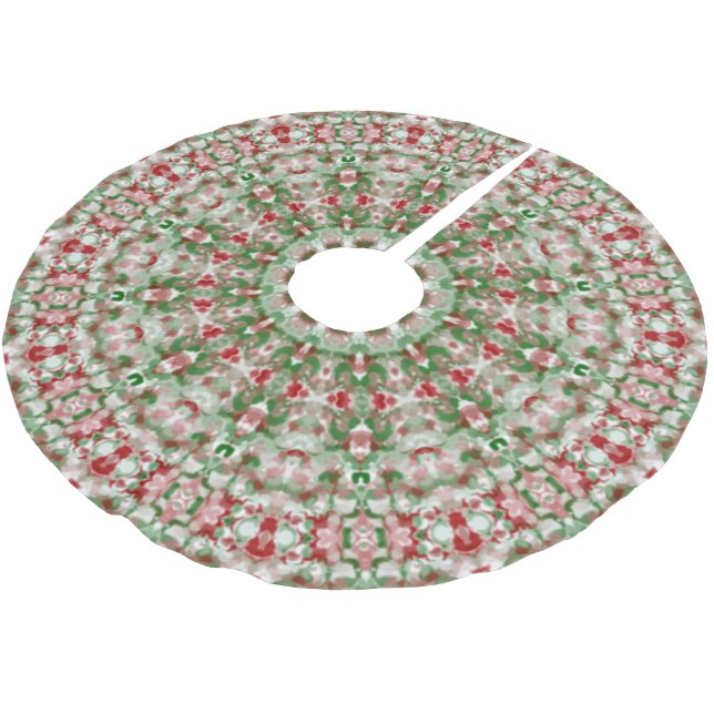 Saia Para Árvore De Natal De Poliéster Festivo Funky Boho Hippie Natal Caleidoscópio (Inclinado)