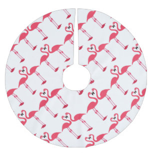 Saia Para Árvore De Natal De Poliéster flamingo-bird-love-