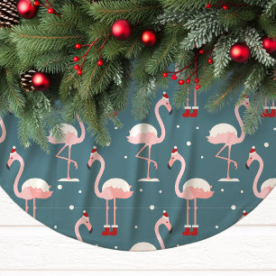 Saia Para Árvore De Natal De Poliéster Flamingo Tropical Natal