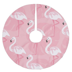 Saia Para Árvore De Natal De Poliéster flamingos cor-de-rosa: ilustração da safra.