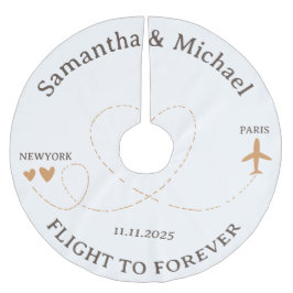 Saia Para Árvore De Natal De Poliéster Flight Plane Travelling love Wedding christmas