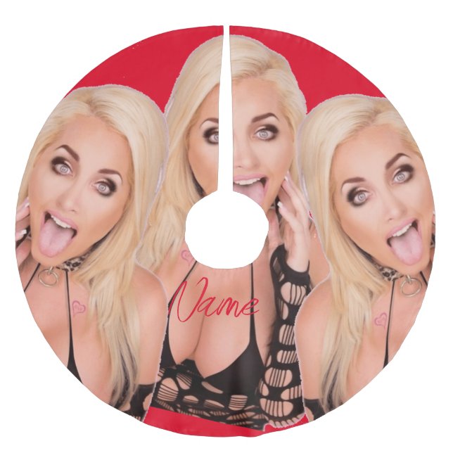 Saia Para Árvore De Natal De Poliéster Flirty loira Thunder_Cove (Frente)