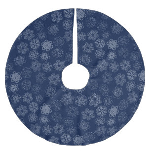 Saia Para Árvore De Natal De Poliéster Floco de neve