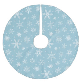 Saia Para Árvore De Natal De Poliéster Flocos de neve