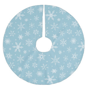 Saia Para Árvore De Natal De Poliéster Flocos de neve