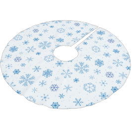 Saia Para Árvore De Natal De Poliéster Flocos de neve