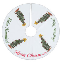 Flor de prensas secas, árvore de Natal, saia