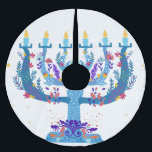 Saia Para Árvore De Natal De Poliéster floral menorah hanukkah<br><div class="desc">"floral menorah hanukkah",  "floral menorah",  "floral menorah",  "roxo hanukkah",  "rosa hanukkah",  "hanukkah menorah",  "feliz hanukkah",  "canukah",  "floral hanukkah",  Hanukkah</div>