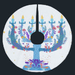 Saia Para Árvore De Natal De Poliéster floral menorah hanukkah<br><div class="desc">"floral menorah hanukkah",  "floral menorah",  "floral menorah",  "roxo hanukkah",  "rosa hanukkah",  "hanukkah menorah",  "feliz hanukkah",  "canukah",  "floral hanukkah",  Hanukkah</div>