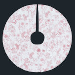 Saia Para Árvore De Natal De Poliéster Flores Douradas Elegantes Rosa Botânicas Brancas<br><div class="desc">Rosa de ouro elegante flores pequenas de jardim, delicadas, pintando manualmente design branco, apresentando uma coleção de ouro rosa metálico falso e rosas brancas, degustação em ouro rosa, flores com várias formas de folha cor-de-rosa, pintadas com mão verde, sobre fundo branco. Uma arte floral única e especial de botânica, excelente...</div>