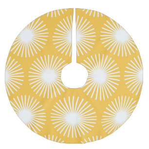Saia Para Árvore De Natal De Poliéster Flores simples: design sem costura escandinava.