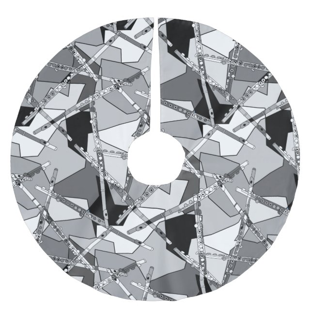 Saia Para Árvore De Natal De Poliéster Flutos Sobrepostos (Frente)