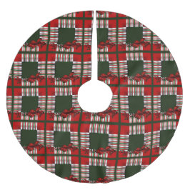 Saia Para Árvore De Natal De Poliéster Folha de Natal Feliz