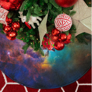 Saia Para Árvore De Natal De Poliéster Foto Celestial Lagoa Nebulosa