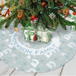 Saia Para Árvore De Natal De Poliéster Fox Shiba Inu Snowflake