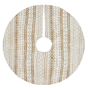 Saia Para Árvore De Natal De Poliéster Fracassado Isle Knit Watercolor Cabincore