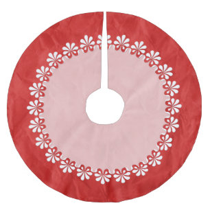 Saia Para Árvore De Natal De Poliéster FRASCO branco do BOTÃO VINTAGE. + seu traseiro. &