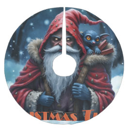 Saia Para Árvore De Natal De Poliéster Frostbite Santa & His Mischief Elf.