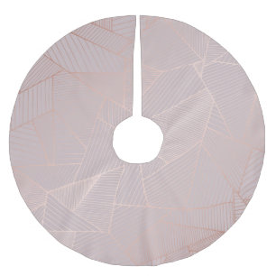 Saia Para Árvore De Natal De Poliéster fundo decorativo rosa de ouro, elegante.