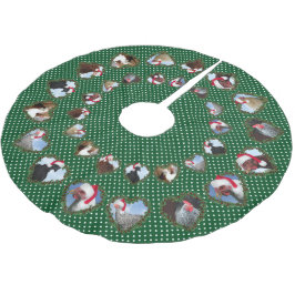 Saia Para Árvore De Natal De Poliéster Galinhas de Natal em Mortes Cardíacas